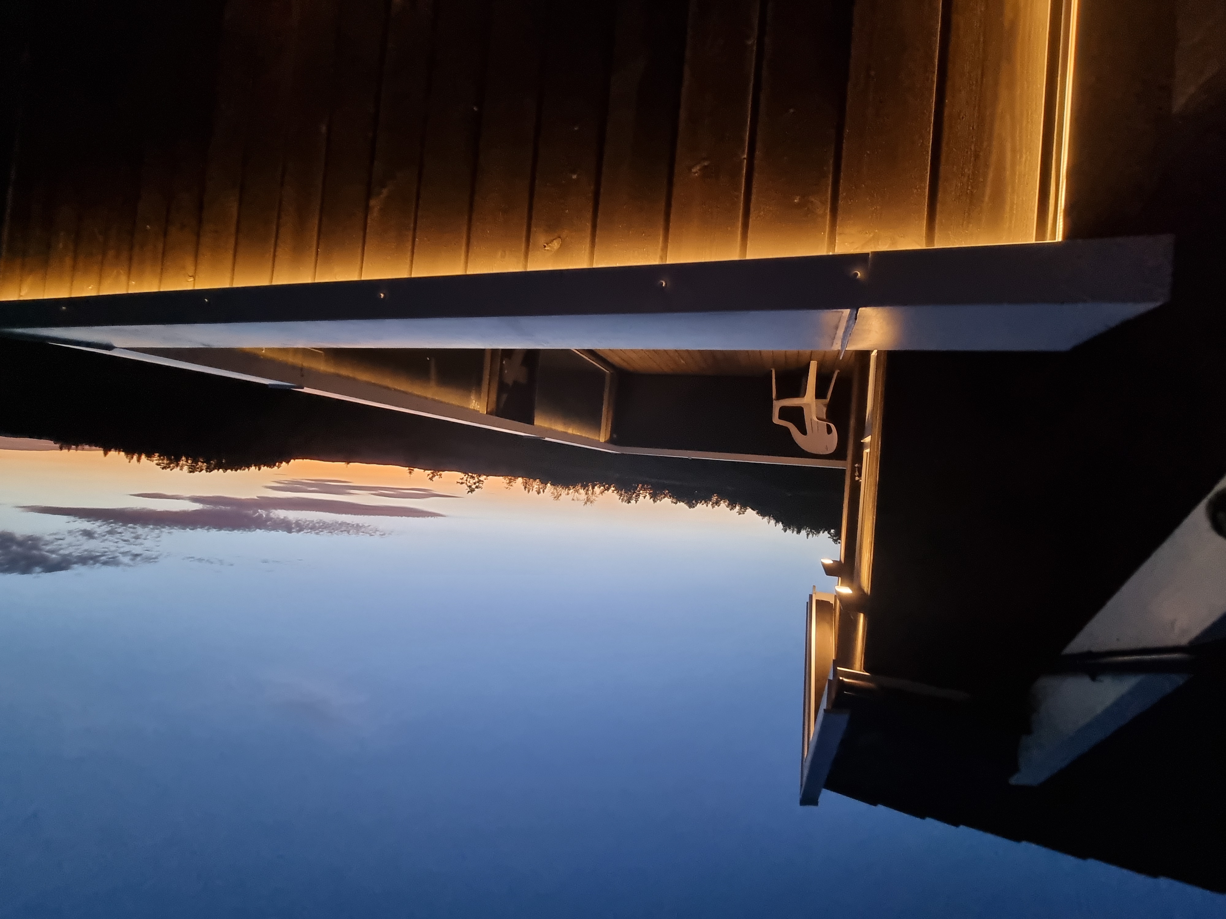 Craftsmans Cottage Privat Terrasse Solnedgang Wild Cabins