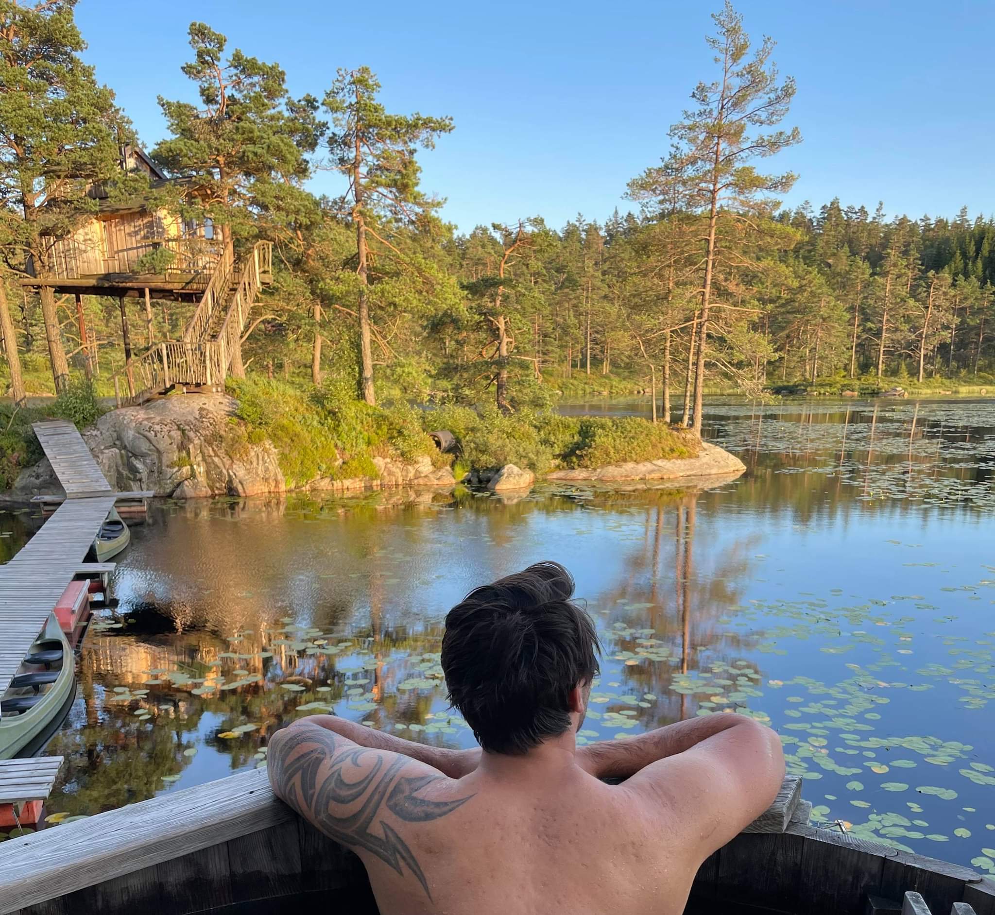 Badestampen med utsikt over Bervannet